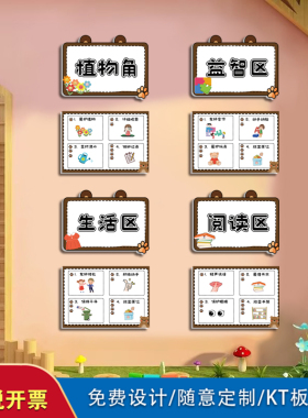 幼儿园可爱小熊主题进区规则墙贴