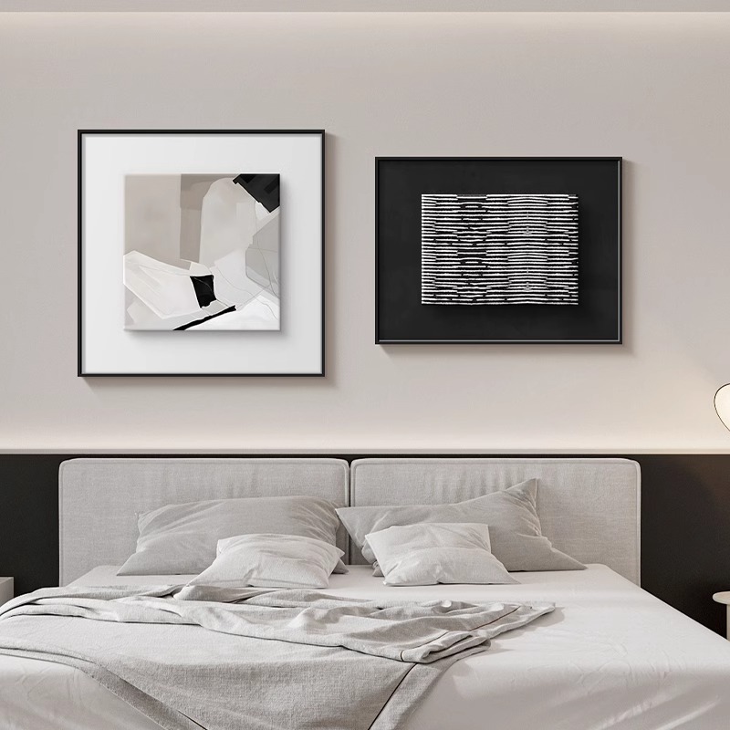 意式极简抽象艺术卧室床头装饰画