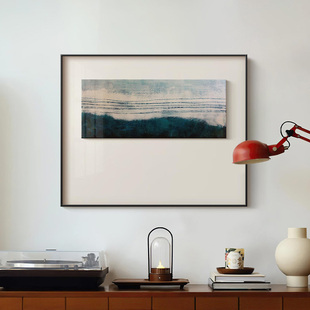 现代法式复古风景客厅装饰画中古风餐厅柜挂画高级感卧室艺术壁画