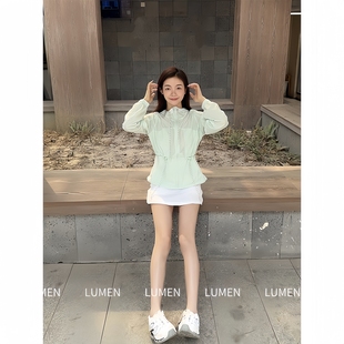 luqi lulu防晒皮肤衣Drawstring连帽户外运动显瘦防水瑜伽外套女