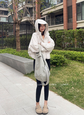 luqi lulu春夏Rain chaser女士运动防风夹克防水小雨衣短休闲外套