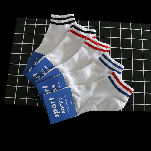5双装纯棉短袜夏季男运动风格