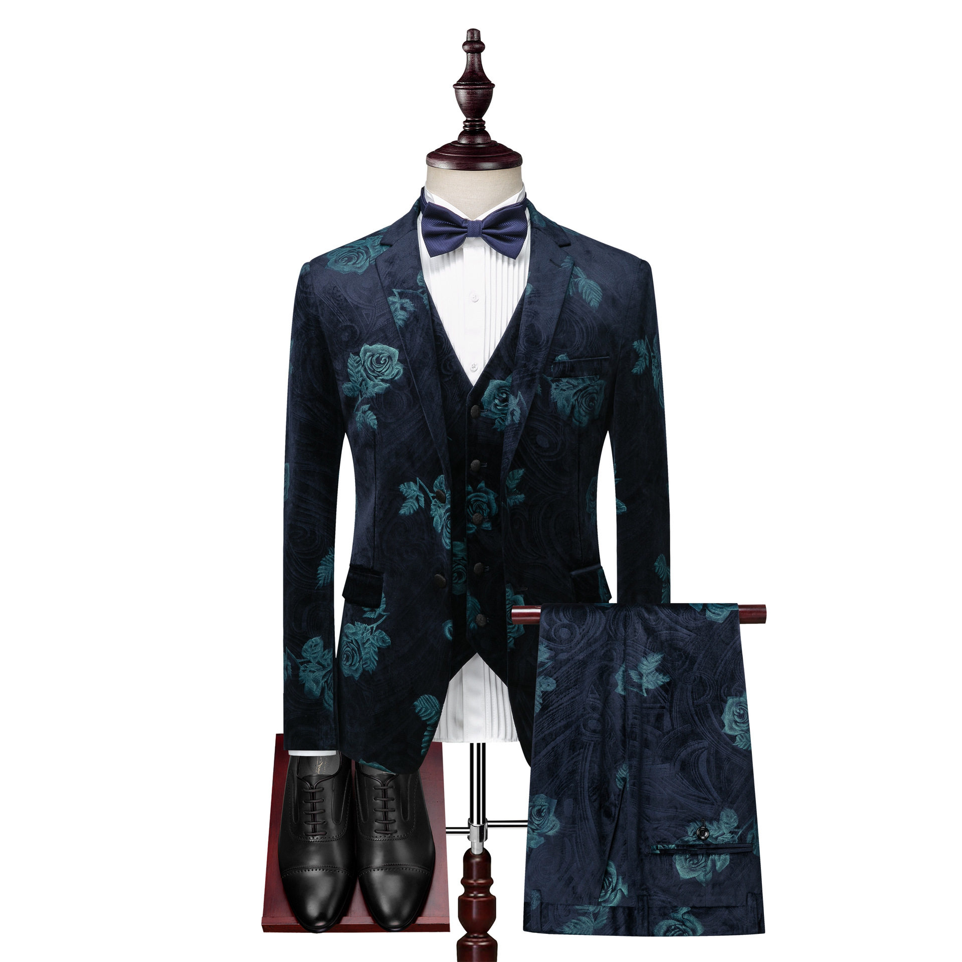 man European style velvet decorative pattern man 's suit Three Cross border Foreign trade Men's banquet Gentleman suit suitin the Men's clothing, Suits  category - from Buy2taobao.com to provide professional Taobao agent buy service