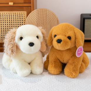 可爱趴姿金毛小狗公仔毛绒玩具狗狗桌伴玩偶儿童陪伴娃娃生日礼物