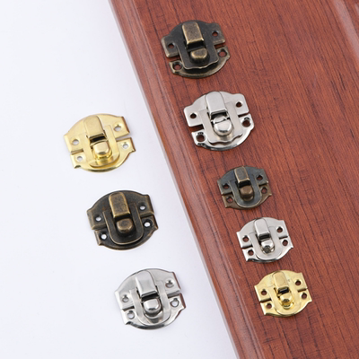 木盒元宝箱锁复古首饰盒扣包装盒铁质卡扣仿古配件搭扣多规格箱扣