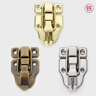 仿古鸭嘴锁扣木盒搭扣工具箱五金配件礼盒箱包卡扣锁复古带孔箱扣