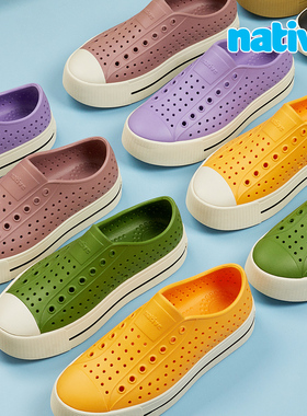 native Jefferson【超轻厚底】透气软底夏季凉鞋 女鞋时尚洞洞鞋