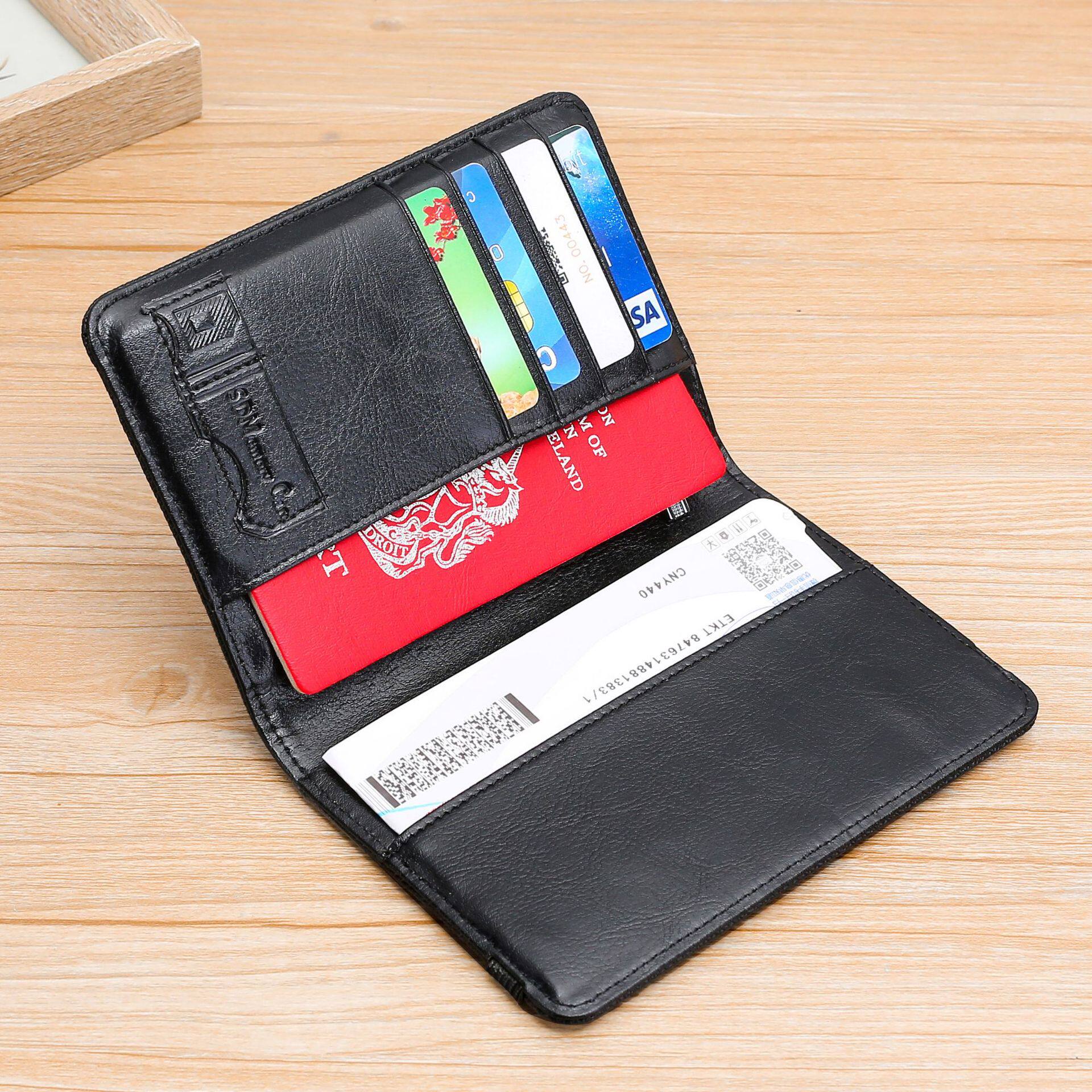 PASSPORT PROTECTOR CASE ID BAG PASSPORT BAG MULTIFUNCTIONAL RFID ANTI-THEFT PASSPORT HOLDER TICKET HOLDER RETRO PASSPORT BOOK SET