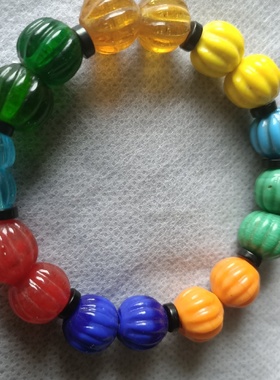 年份手链老琉璃珠子包邮