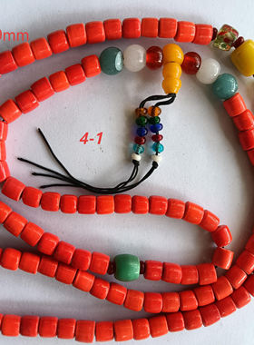 宝琉阁KX04纯手工老琉璃老珠子佛串项链