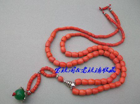 cl86宝琉阁手工长鼓形佛串老琉璃