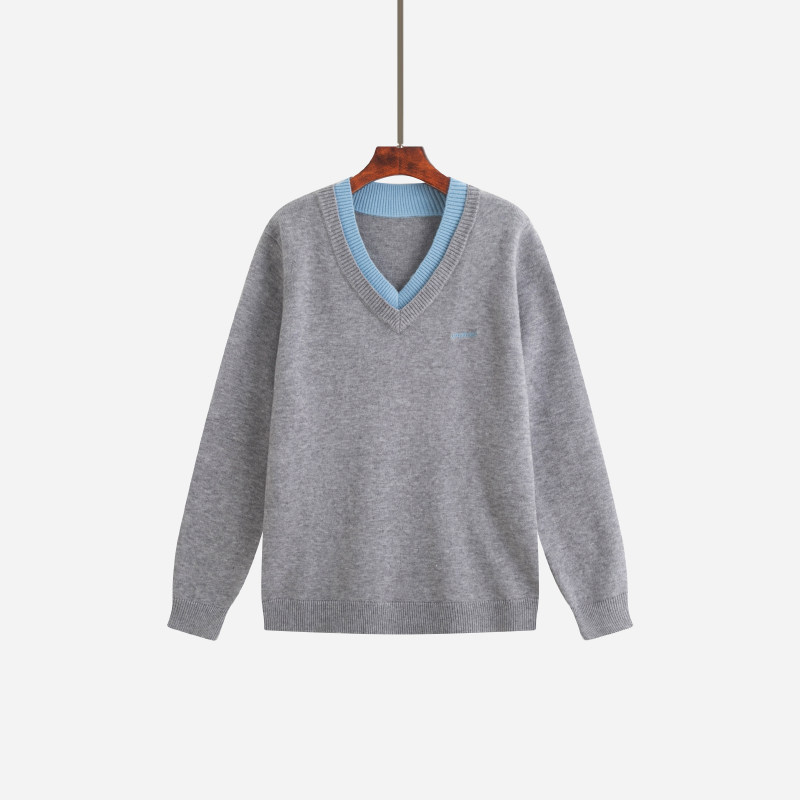 大码女装v领假两件上衣女宽松针织衫2025冬胖mm百搭休闲毛衣,女装/女士精品,毛针织衫,淘宝优惠券,粉丝福利购,淘宝优惠卷