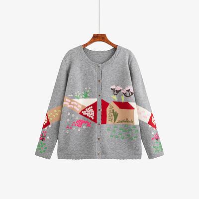 大码女装设计感重工外套女刺绣毛