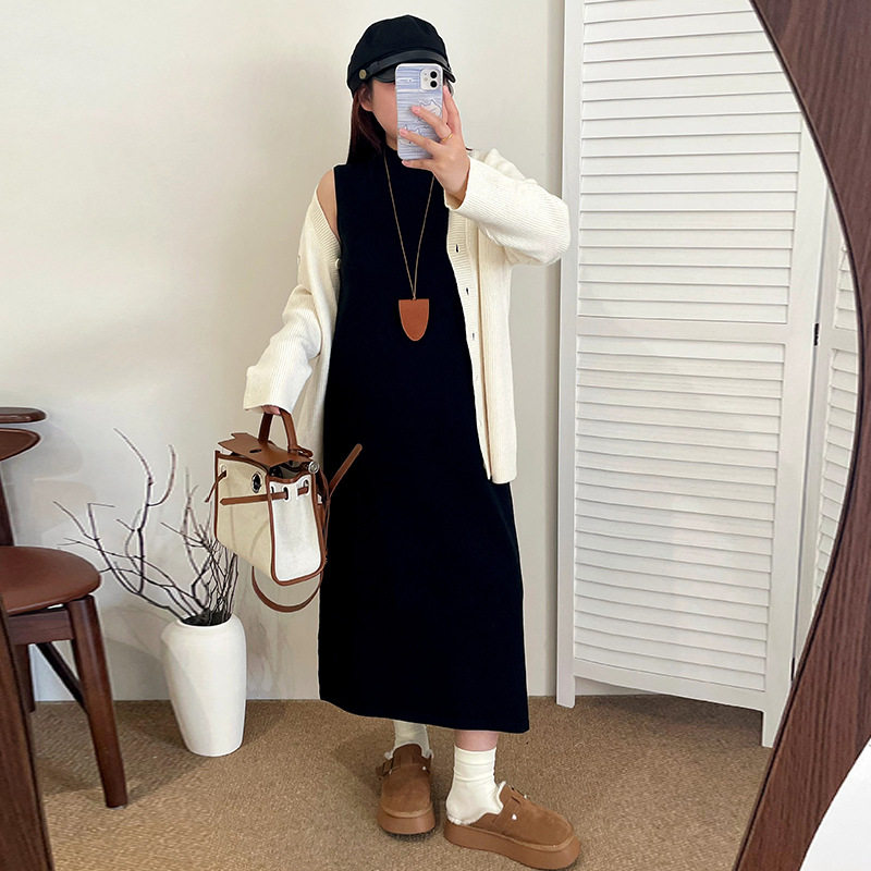 大码女装打底裙女半高领毛衣裙2025秋季新款胖mm背心裙针织连衣裙,女装/女士精品,大码连衣裙,淘宝优惠券,粉丝福利购,淘宝优惠卷