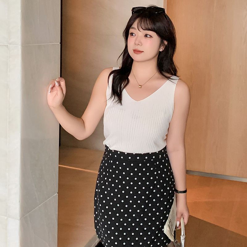 修身甜美坑条背心甜美