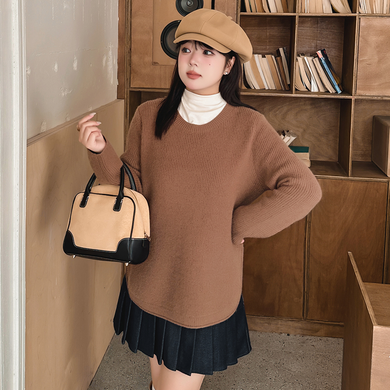 薇薇家绵阳绒套头圆领套头