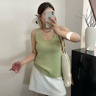 大码女装外穿内搭无袖上衣女2026春款胖mm百搭针织背心吊带23710