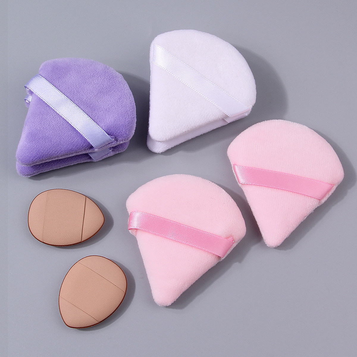 超软三角形粉扑散粉蜜粉扑拇指气垫粉扑干湿双用面部专用化妆工具