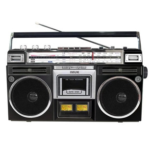 IMUK怀旧复古录音机蓝牙磁带机老式收录机立体声双声道多波段收音