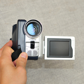 日立复古dvd手持摄像机dv