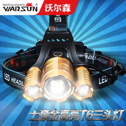 变焦头灯充电强光超亮头戴式矿灯夜钓钓鱼手电筒疝气家用led锂电