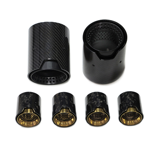 适用宝马改装 饰尾喉免焊接 排气管M2M3M4MP网孔F87F80F82碳纤维装