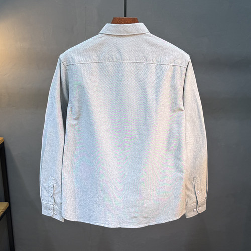 简版纯棉衬衫男士长袖春秋季潮牌宽松工装衬衣服痞帅休闲秋季外套