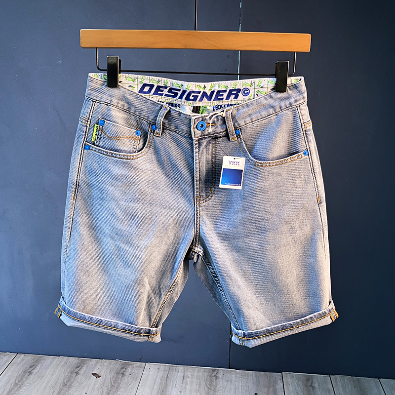夏季薄款牛仔短裤男士五分裤
