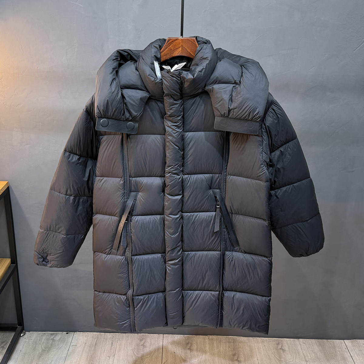 连帽羽绒服男士2025冬季新款宽松运动中长款外套情侣休闲保暖大衣