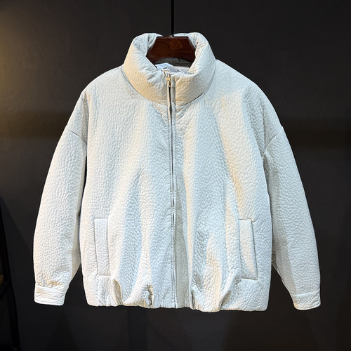 90鸭绒羽绒服男2025冬季新款设计感加厚保暖立领质感宽松外套冬装