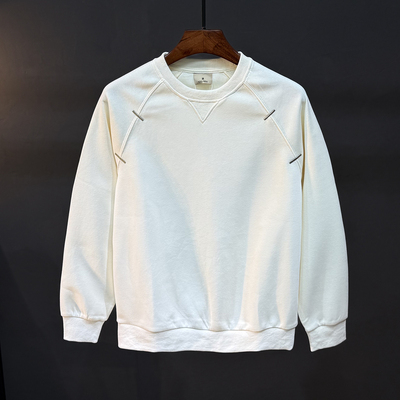 加绒加厚潮流卫衣冬季圆领套头男士外套高级感宽松保暖休闲上衣