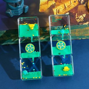 神秘三星堆油漏解压液体沙漏治愈系办公桌面装 饰摆件生日礼物文创