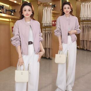 皮衣短外套女2026春季 时髦洋气立领显瘦机车服PU皮夹克上衣潮 新款