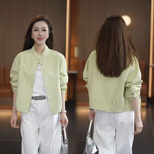 小个子休闲短款外套女春季2026新款立领薄款外衣宽松百搭女士上衣