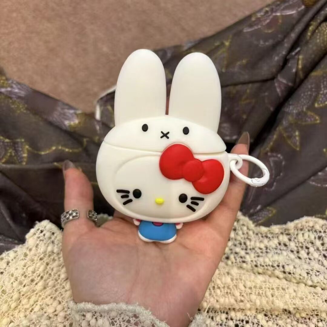 KT 米菲兔适用于AirPods4保护套 苹果耳机套pro3三代第四代降噪款 耳机壳 硅胶软壳 防摔保护壳