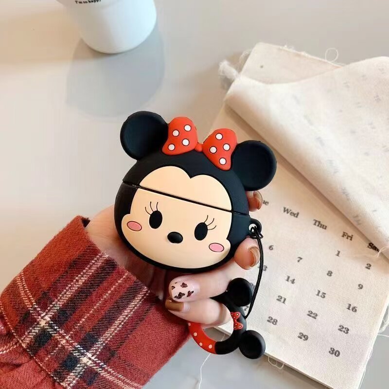 卡通 米妮 适用于AirPods4保护套 苹果耳机套pro3三代第四代降噪款 耳机壳 硅胶软壳