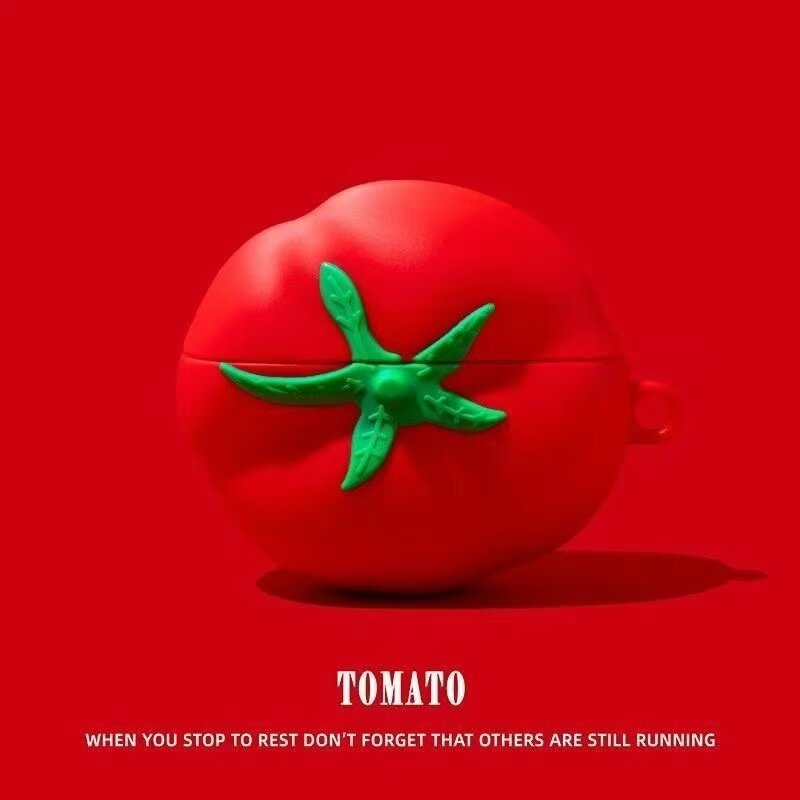 搞怪 西红柿适用于AirPods4保护套 苹果耳机套pro3三代第四代降噪款 耳机壳 硅胶软壳 防摔保护壳