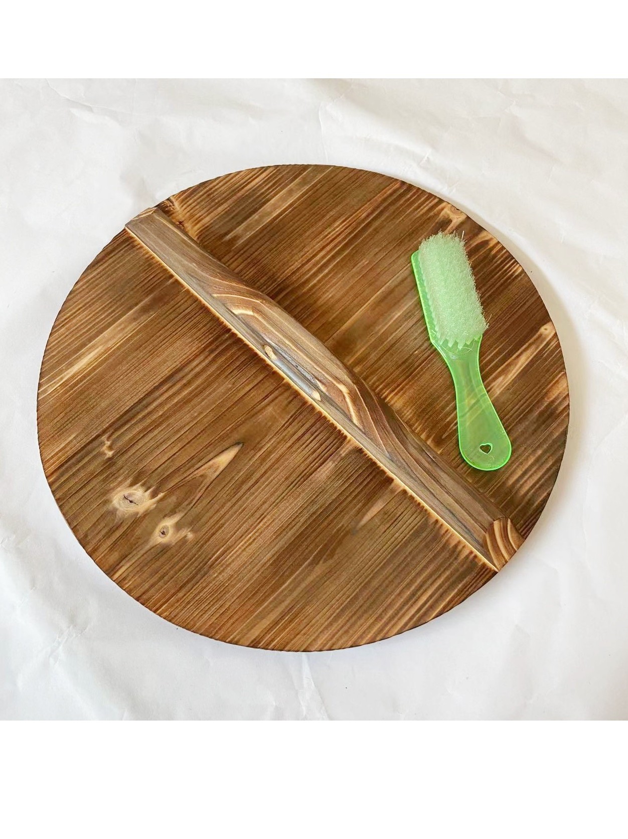 传统手工实木杉老式木锅盖碳化纯木质炒锅水缸盖子圆形3456cm包邮