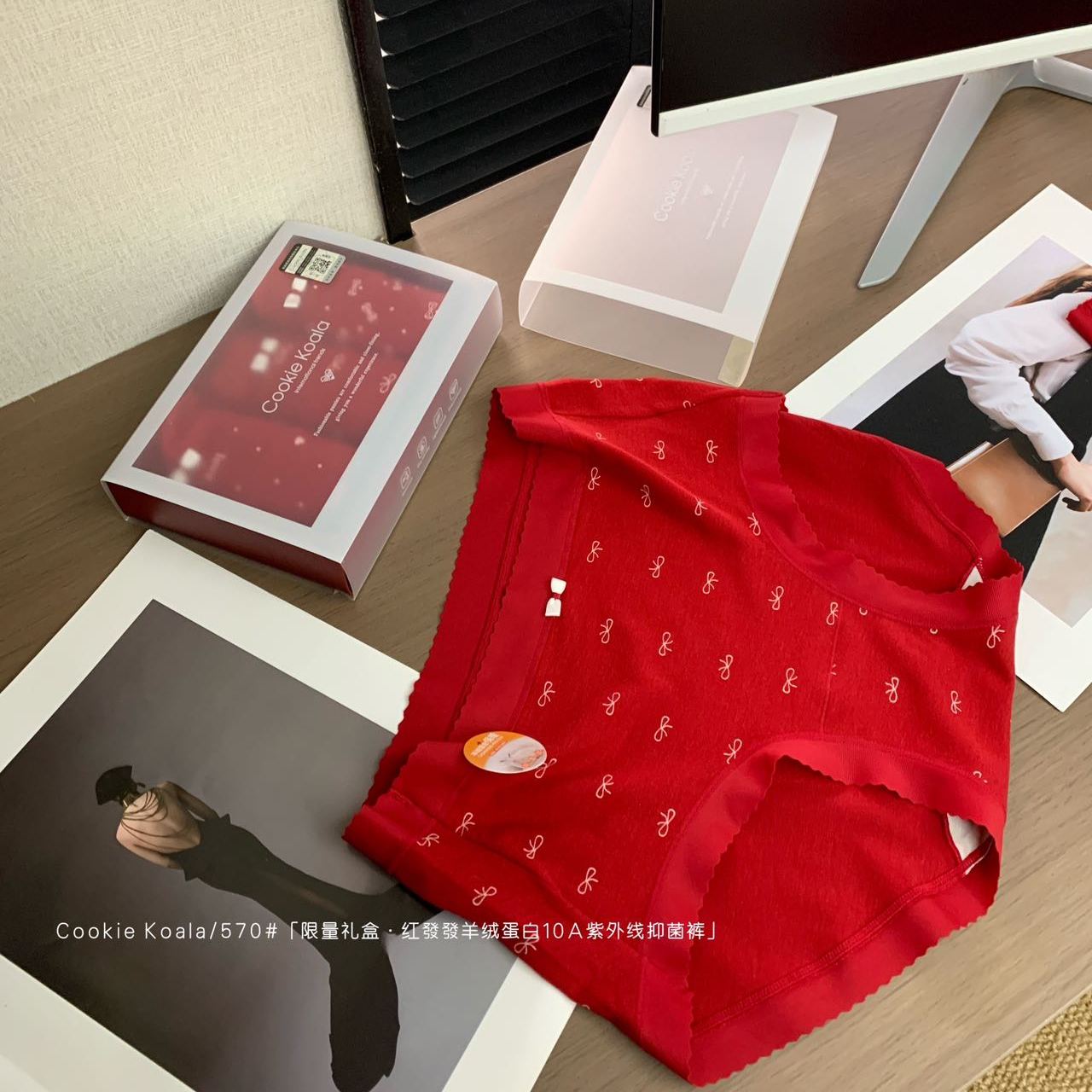 Cookie koala羊绒蛋白面料10A抑菌裤3条礼盒装女士三角内裤NK-570