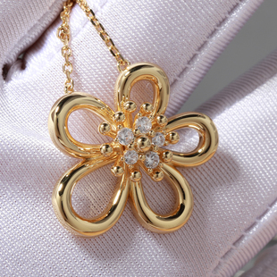 2025新款flowerlace大花项链女格桑花朵戒指耳环v金材质镀18K黄金