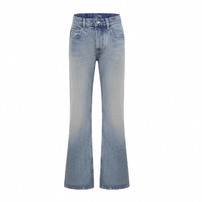 金靖同款RA 高品质正确版中腰前长后短喇叭牛仔长裤女 2025春夏