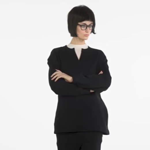 REFLEXION V型门襟套头宽松卫衣