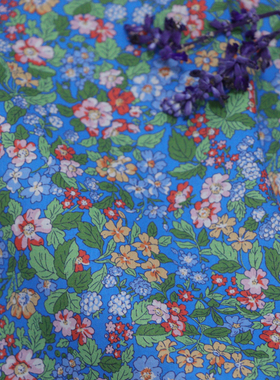 Hedgerrow Ramble80支平替LIBERT长绒全棉数码印花布料面料女服装