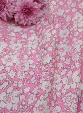 Betsy经典80支平替LIBERT长绒全棉高端数码印花布料面料女服装裙