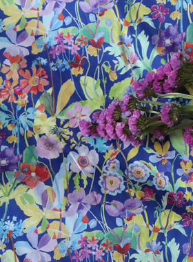 Proposal藏青 80支LIBERTY利伯缇府绸高支全棉布料面料女儿童服装