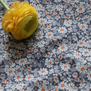 Alice夏菊80支LIBERTY利伯缇府绸高支全棉布料面料女儿童服装高端