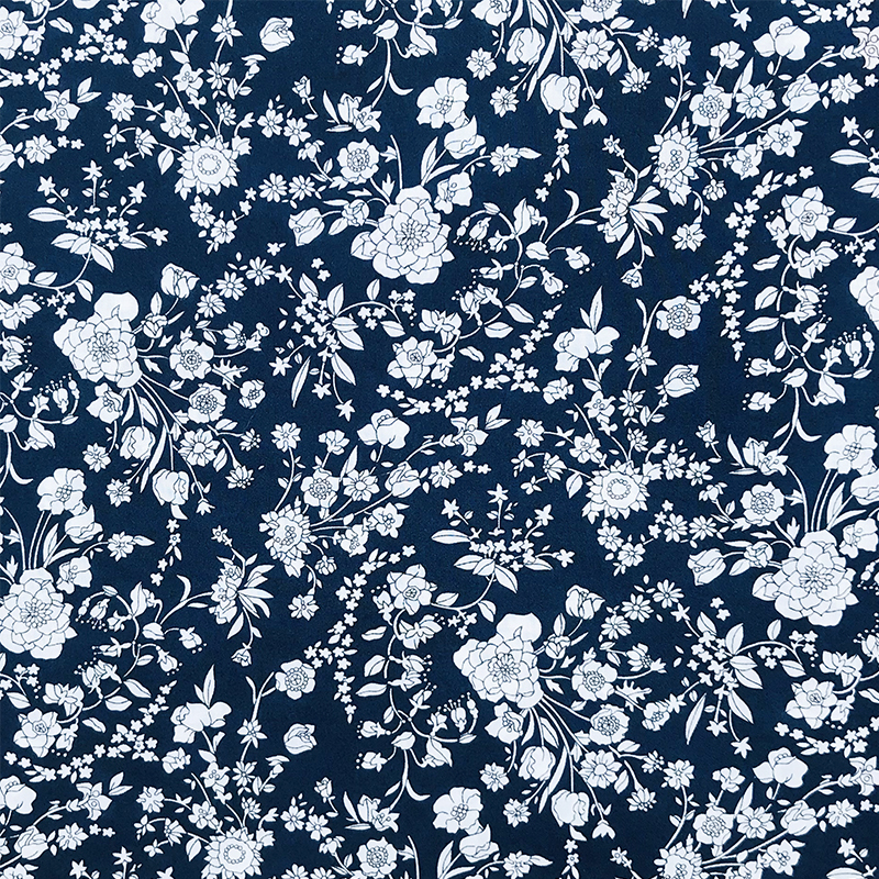 英国liberty利伯缇布料 蓝 婴童女装服装衬衫连衣裙娃衣碎花面料