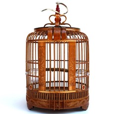 Клетка для птиц 花花老竹画眉鸟笼大号八哥鹩哥通用鸟笼竹制精品雕刻贵州凯里三皮