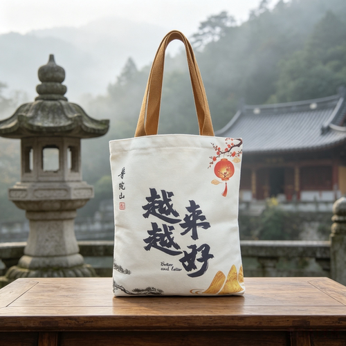 普陀山越来越好帆布包手提袋