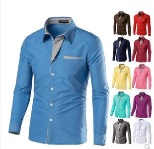 mens work shirts Long sleeve men dress shirt Formal Business
